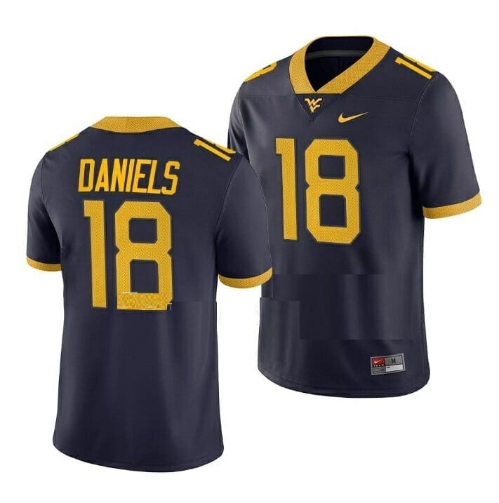 [Available] Buy New West Virginia JT Daniels Jersey Navy